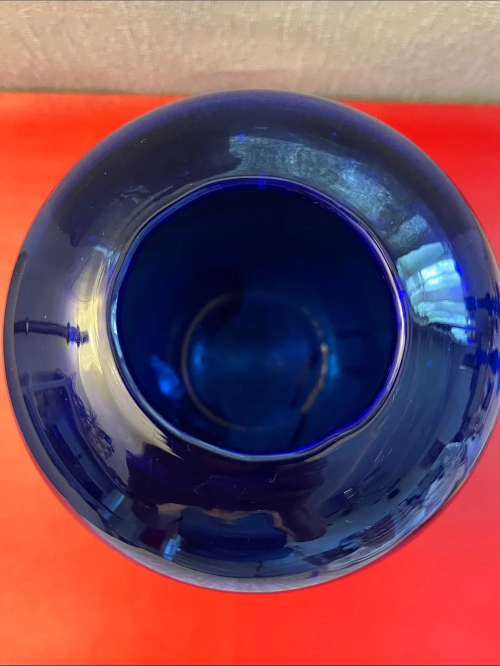 Vintage Blenko Glass Cobalt Blue Pill Vase  Large, Don Shepherd Design, 20t